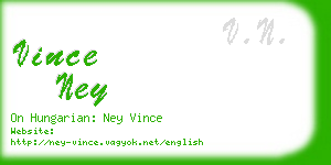 vince ney business card